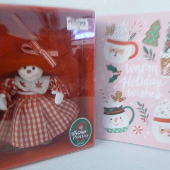 KURT ADLER  RAG DOLL ORNAMENT w/BOOTS & PURSE Snow Pretties w/BONUS XMAS CARD - Picture 2 of 13